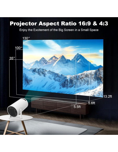 Mini Proyector ENUOSUMA HY300 Pro 4K 1080P WiFi 5G Bluetooth