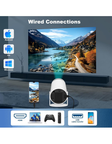 Mini Proyector ENUOSUMA HY300 Pro 4K 1080P WiFi 5G Bluetooth