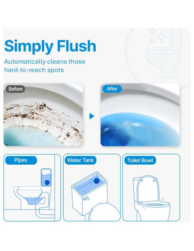 Limpiador de Inodoro Fresh & Fresh - 15 Tabletas Efectivas