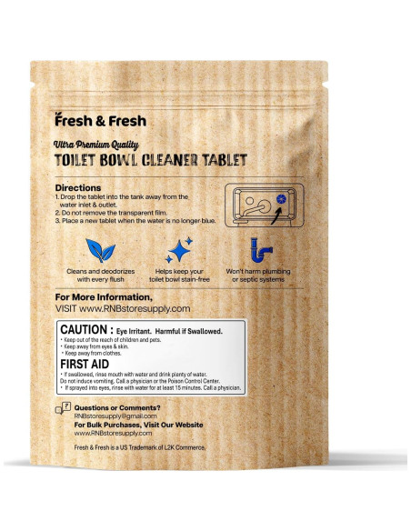 Limpiador de Inodoro Fresh & Fresh - 15 Tabletas Efectivas