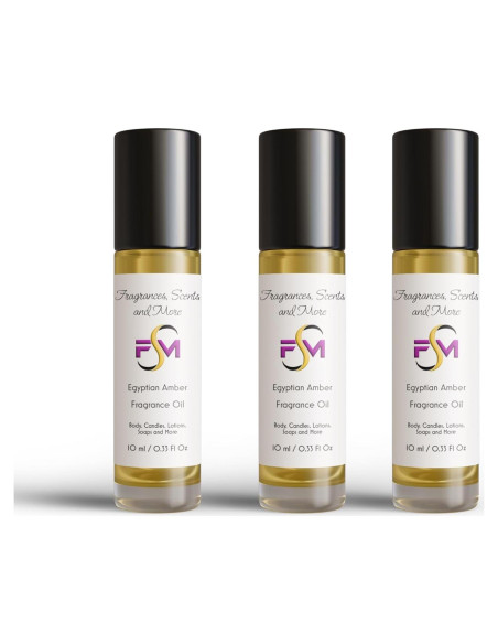 Aceite Corporal Perfume Ámbar Egipcio J & TC 3x10ml