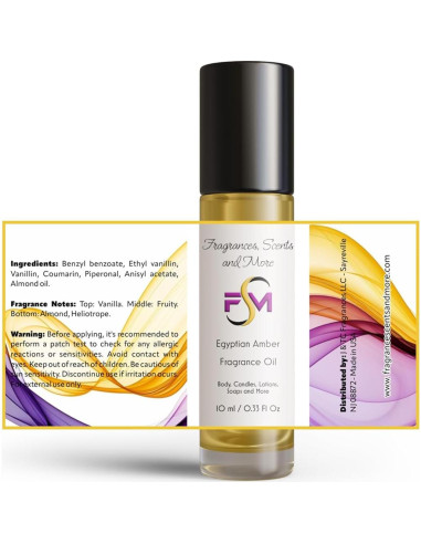 Aceite Corporal Perfume Ámbar Egipcio J & TC 3x10ml