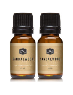 Aceite de fragancia P&J Trading Sándalo 10ml 2pk - Aromas para velas y difusores