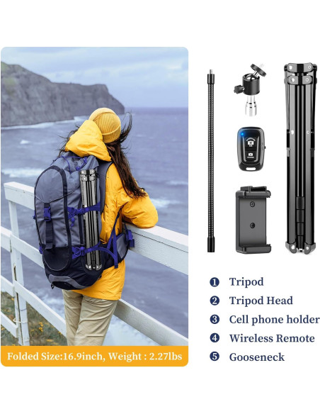 Trípode Flexible Victiv P70-35RG 223 cm con Control Remoto