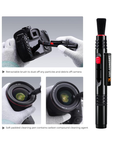 Bolígrafo de limpieza K&F Concept para lentes de cámaras y ópticas