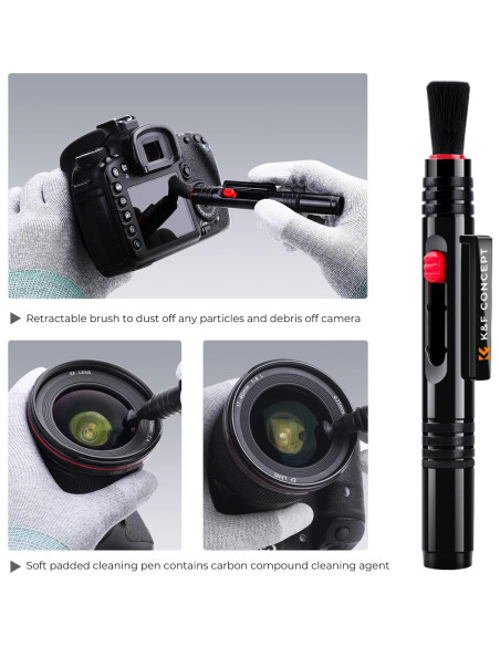 Bolígrafo de limpieza K&F Concept para lentes de cámaras y ópticas