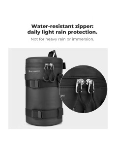 Funda para Lente de Cámara K&F Concept Negra 15x14.5x26cm 2