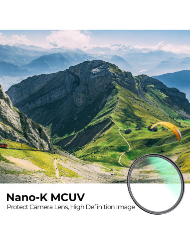 Filtro UV de Lente K&F Concept 58mm Ultra Delgado con Paño