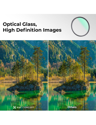 Filtro UV de Lente K&F Concept 58mm Ultra Delgado con Paño