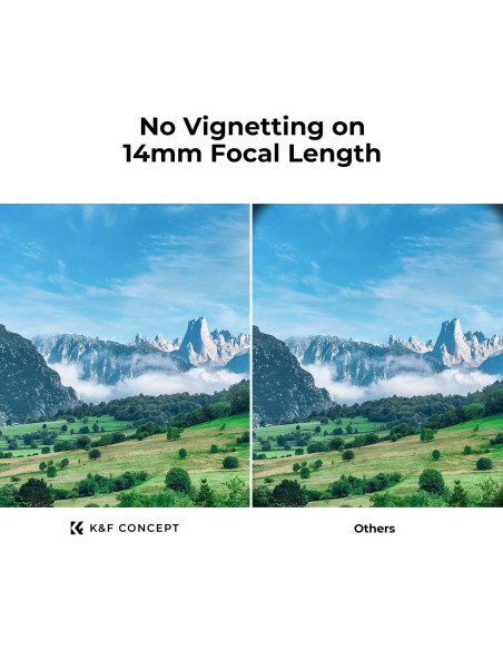 Filtro UV de Lente K&F Concept 58mm Ultra Delgado con Paño Filtro UV de Lente K&F Concept 58mm Ultra Delgado con Paño