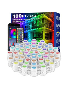 Luces LED RGB 30.48m SINLEY para Exterior con Control App