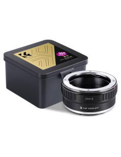 Adaptador K&F Concept OM a Sony E - Enfoque manual, latón y aluminio