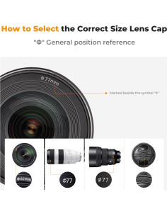 Tapa de Lente 67mm K&F Concept + Correa + Paños de Limpieza 2
