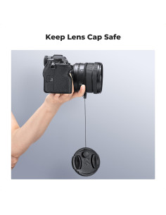 K&F Concept Sujetadores de Tapas de Lentes 6 Piezas + Paño Microfibra 2