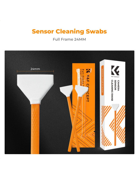 Bastones de Limpieza para Sensores K&F Concept 24mm - 20 Piezas