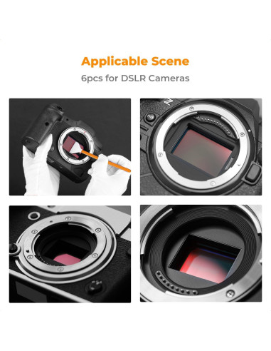 Bastones de Limpieza para Sensores K&F Concept 24mm - 20 Piezas