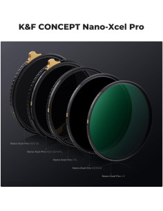 Filtro K&F Concept 77mm ND2-32 y CPL 2 en 1 para cámara 2
