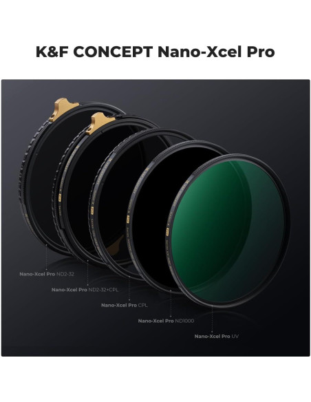 Filtro K&F Concept 77mm ND2-32 y CPL 2 en 1 para cámara Filtro K&F Concept 77mm ND2-32 y CPL 2 en 1 para cámara