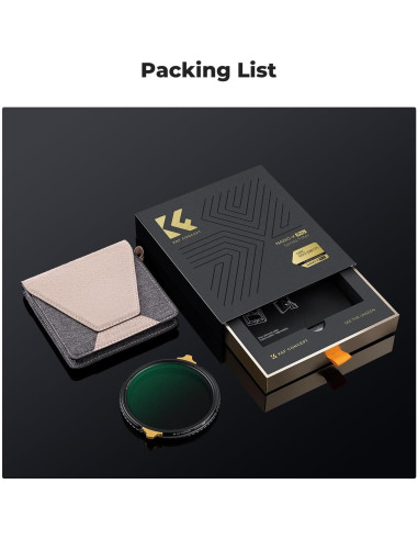 Filtro K&F Concept 77mm ND2-32 y CPL 2 en 1 para cámara