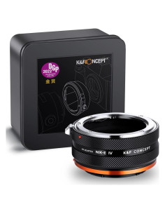Adaptador de Montura K&F Concept NIK-NEX IV para Lentes Nikon F a Sony E