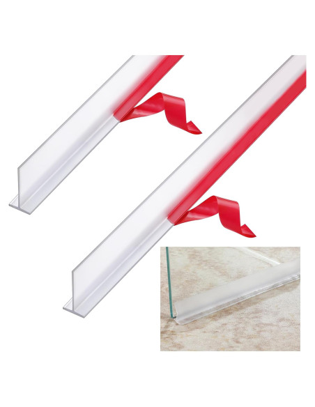 Tira de Sello de Puerta de Ducha Nuanchu 1.85m Transparente - 2 Pcs