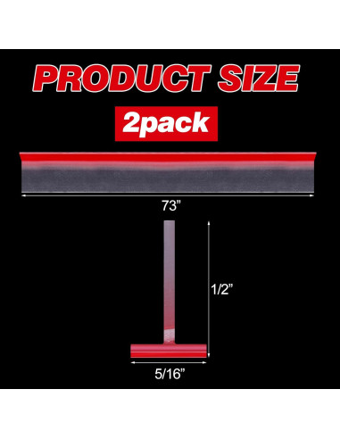 Tira de Sello de Puerta de Ducha Nuanchu 1.85m Transparente - 2 Pcs