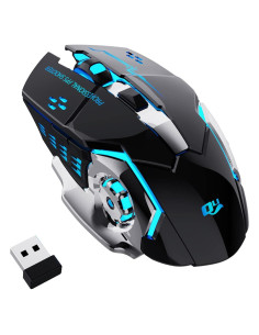 Ratón Gaming QELIROKY Inalámbrico 2.4G 3 DPI Silencioso