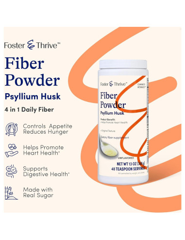 Suplemento de Fibra Psyllium Foster & Thrive 48 Dosis 409g