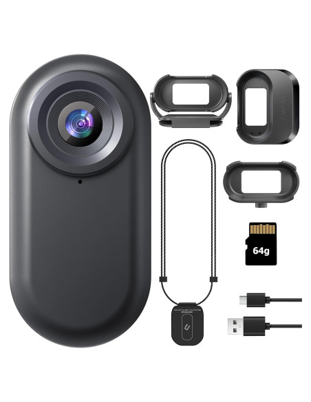 Mini Cámara de Acción 1080P 64GB 7JI Impermeable Portátil