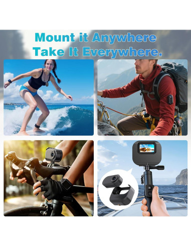 Mini Cámara de Acción 1080P 64GB 7JI Impermeable Portátil