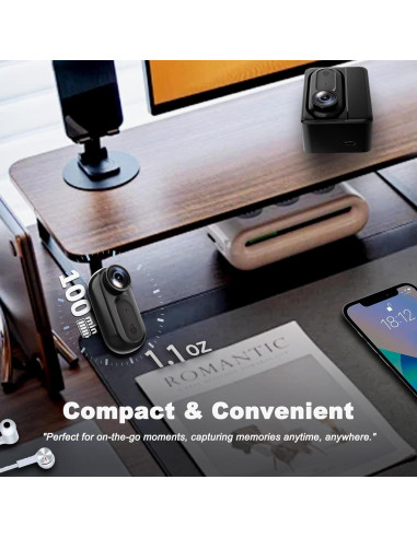 Mini Cámara Corporal Catchallway VD02 128GB Impermeable IPX7