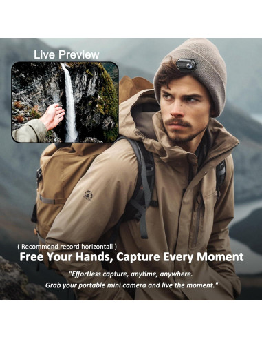 Mini Cámara Corporal Catchallway VD02 128GB Impermeable IPX7