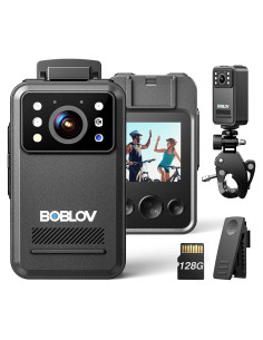 Cámara Corporal BOBLOV A28 2K con Soporte para Bicicleta 128GB