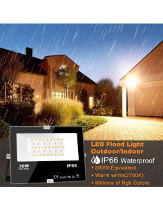 Luz de Inundación LED 30W MELPO RGB Control APP 3000LM 2