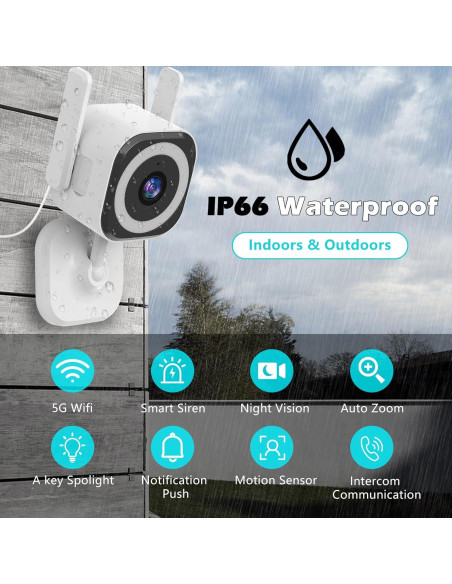 Cámara de Seguridad 5G GUOANVISION S600 1080P IP66 Cámara de Seguridad 5G GUOANVISION S600 1080P IP66