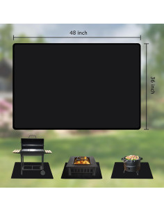 Mat Protector para Parrilla ForestForge 121x91 cm Doble Cara 2