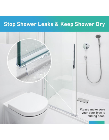 Sello Inferior de Puerta de Ducha Deslizante FCSOTSPS 2 Piezas 8-10 mm