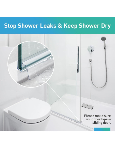 Sello Inferior de Puerta de Ducha Deslizante FCSOTSPS 2 Piezas 8-10 mm