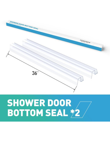 Sello Inferior de Puerta de Ducha Deslizante FCSOTSPS 2 Piezas 8-10 mm