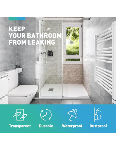 Sello Inferior de Puerta de Ducha Deslizante FCSOTSPS 2 Piezas 8-10 mm