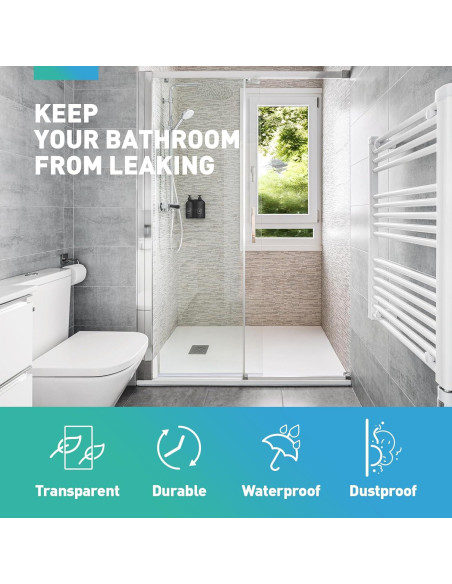 Sello Inferior de Puerta de Ducha Deslizante FCSOTSPS 2 Piezas 8-10 mm