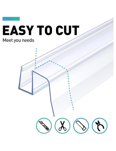 Sello Inferior de Puerta de Ducha Deslizante FCSOTSPS 2 Piezas 8-10 mm