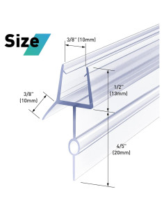 Sello Inferior de Puerta de Ducha FCSOTSPS 2PCS 20mm x 91cm 2