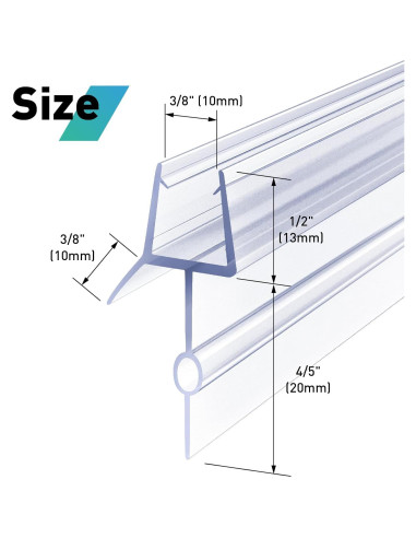 Sello Inferior de Puerta de Ducha FCSOTSPS 2PCS 20mm x 91cm