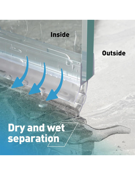 Sello Inferior de Puerta de Ducha FCSOTSPS 2PCS 20mm x 91cm