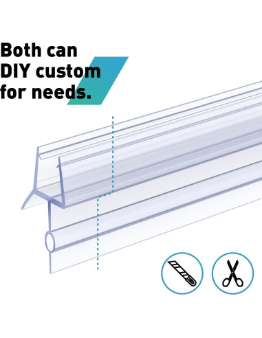 Sello Inferior de Puerta de Ducha FCSOTSPS 2PCS 20mm x 91cm