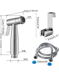 Rociador de Bidet de Mano AITUOSI con Manguera de 150 cm 2