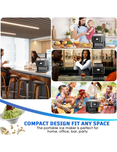 Máquina de Hielo Raspado TMYICE 20 kg/día Acero Inoxidable