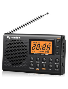 Radio portátil AM/FM/SW Rysamton YK-M03, despertador y temporizador