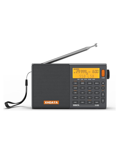 Radio Portátil Multibanda XHDATA D808 Gris AM FM SW LW